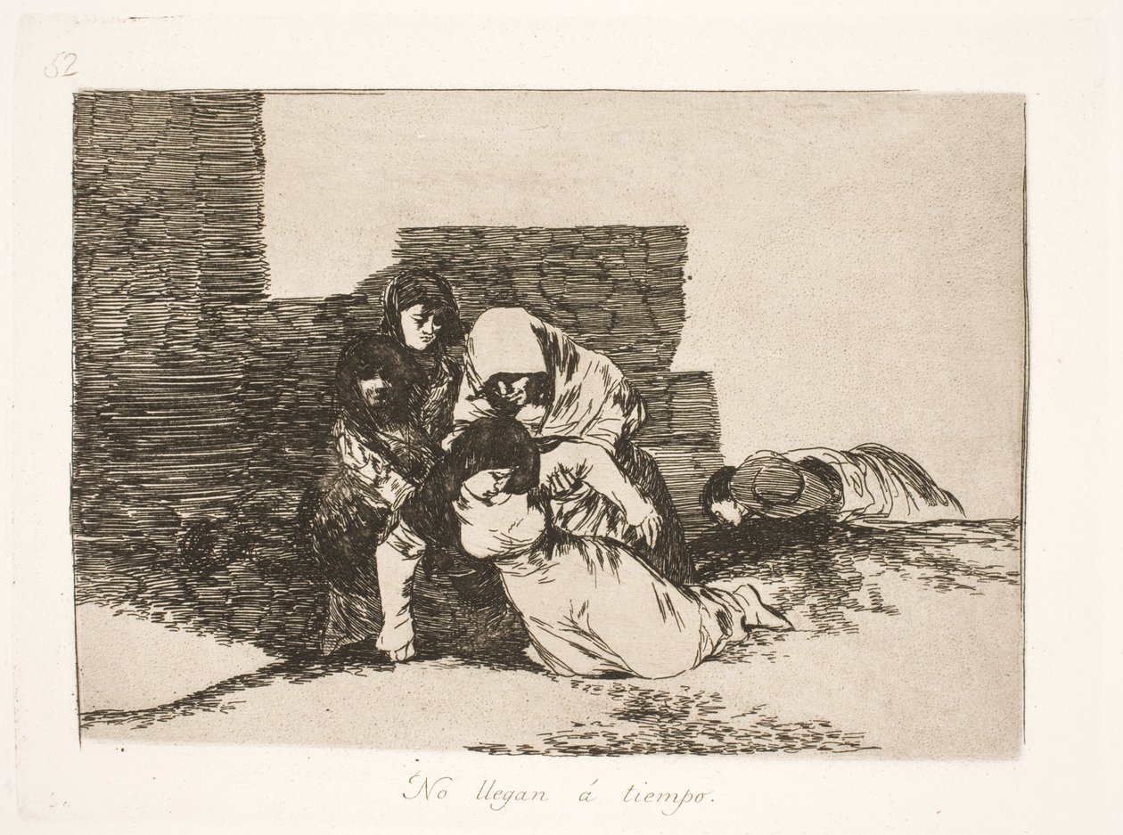De kom for sent (52) af Francisco de Goya