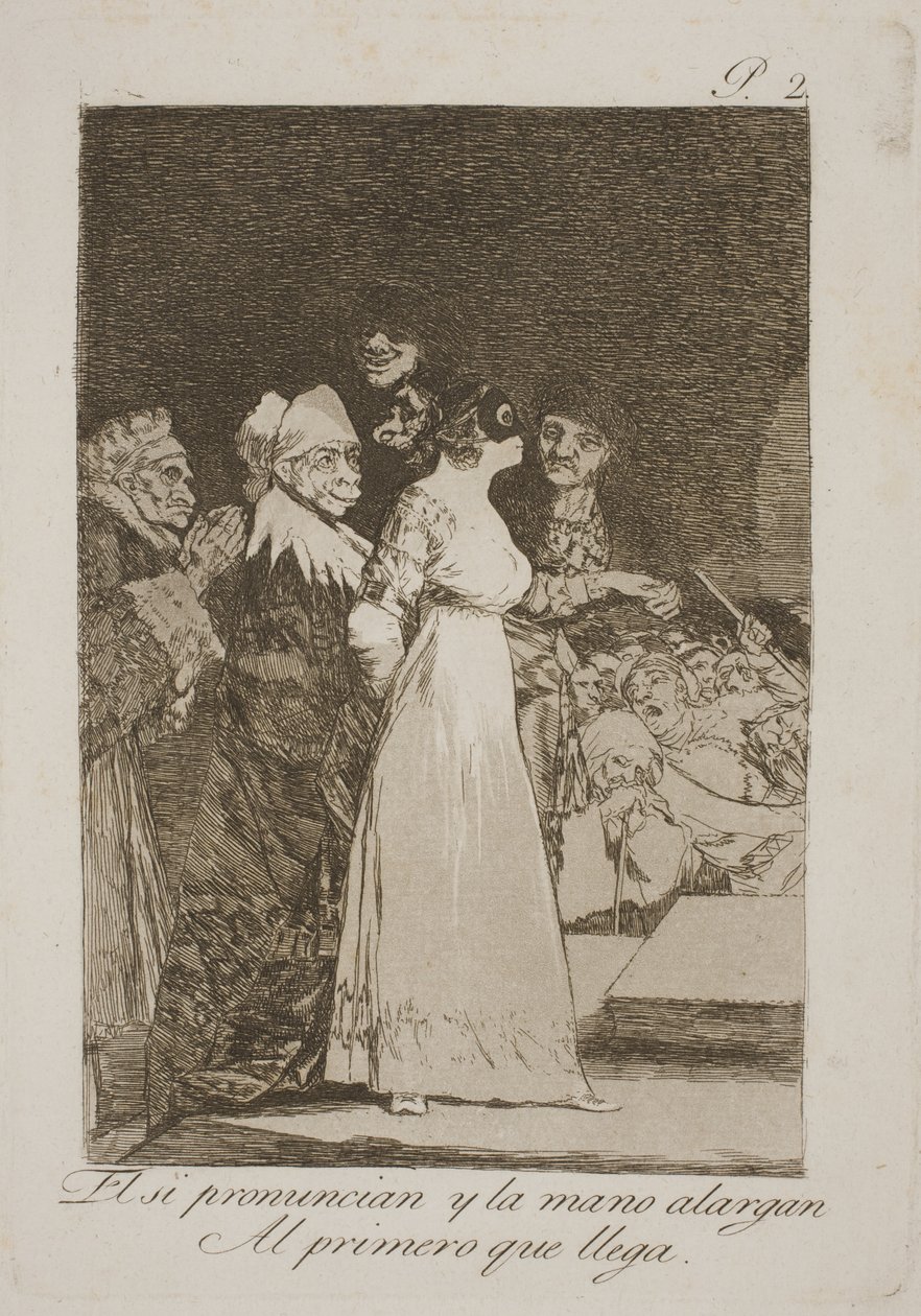 De siger ja og gifter sig med den første den bedste af Francisco de Goya