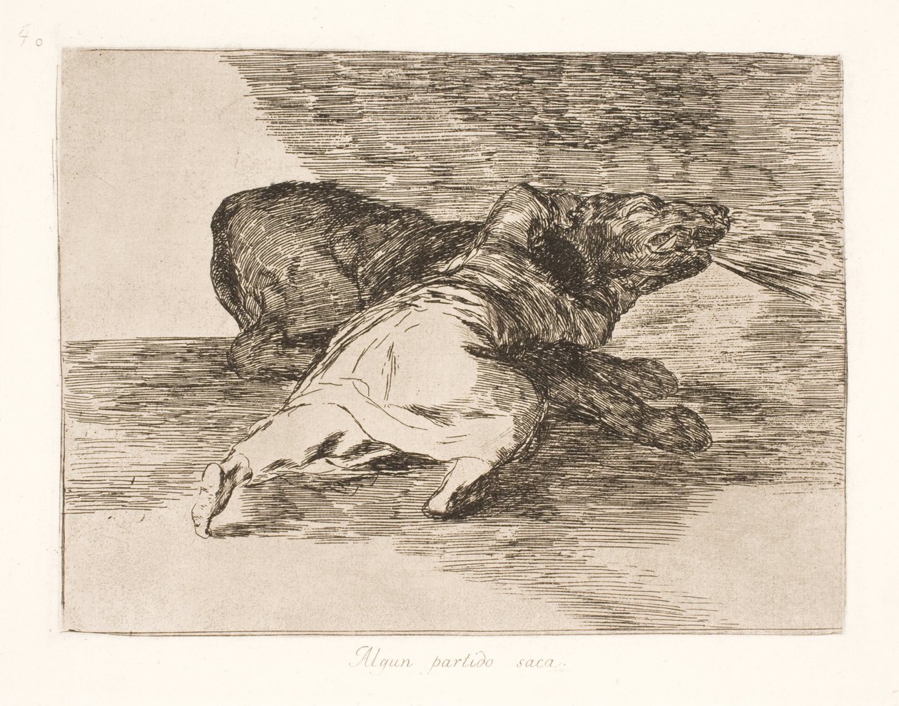 Den får noget ud af det! (40) af Francisco de Goya