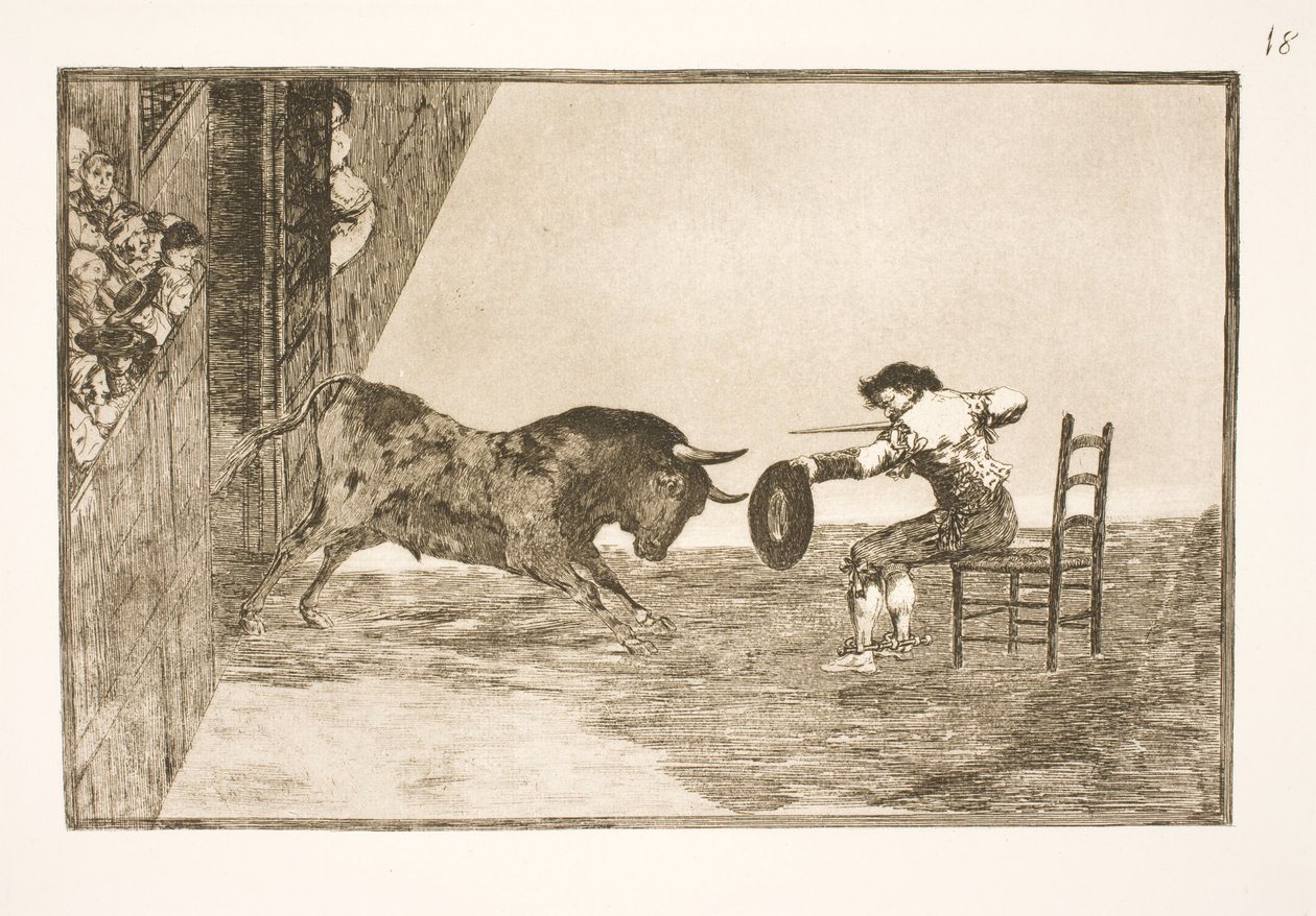 Den modige Martincho og Arenaen og Zaragoza af Francisco de Goya