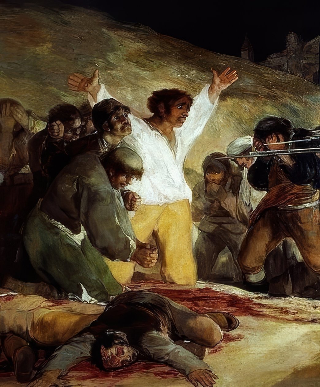 3. maj 1808 (nedskydning af oprørske gadekæmpere). 1814. Detalje af Francisco de Goya