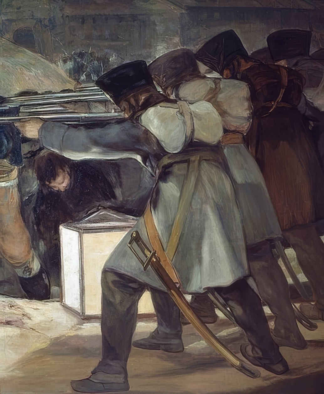 3. maj 1808 (nedskydning af oprørske gadekæmpere). 1814. Detalje af Francisco de Goya