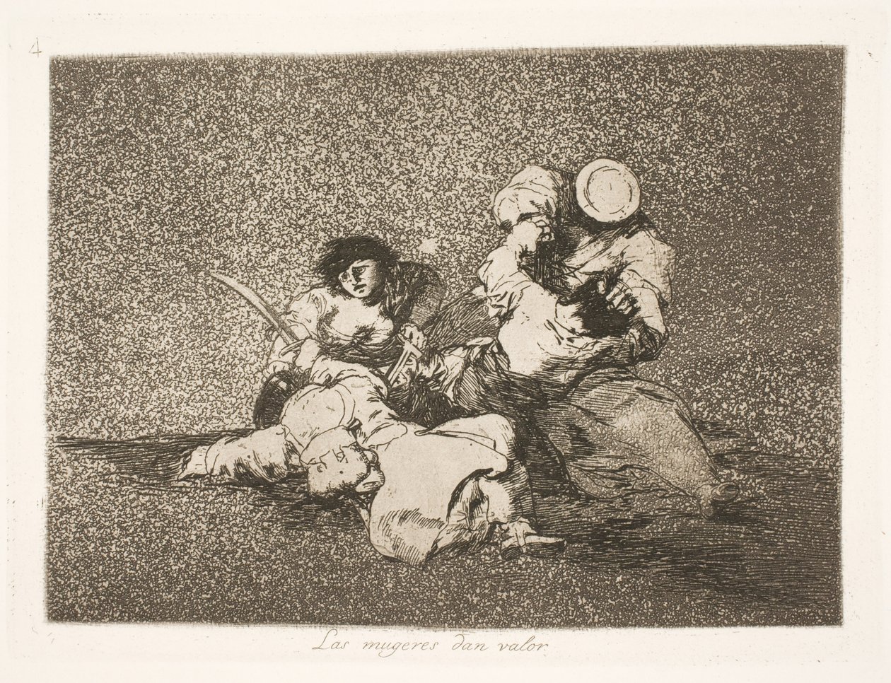 Det er kvinderne, der giver mod (4) af Francisco de Goya