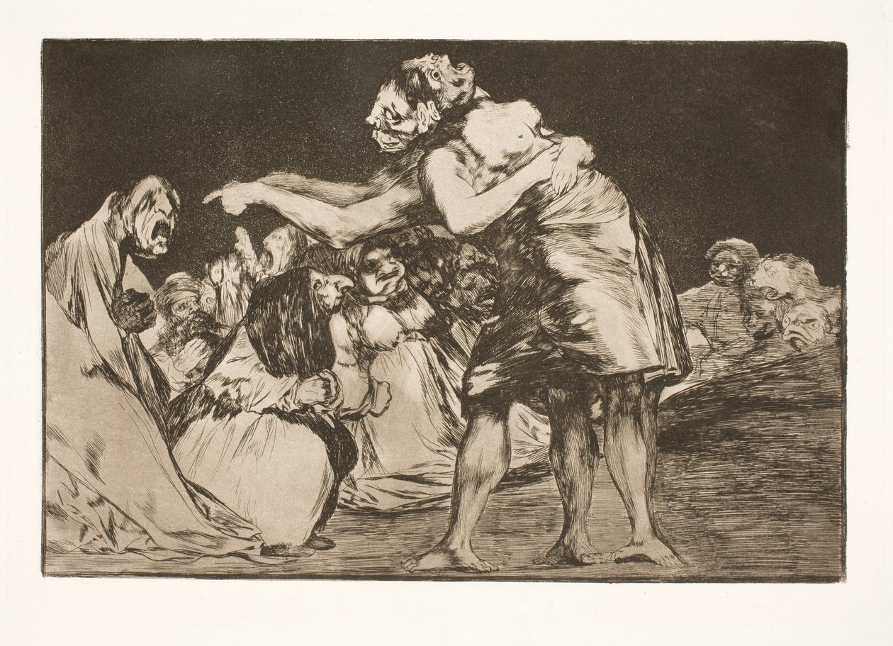 Det tåbelige ægteskab (Hun, som vil giftes, går aldrig glip af muligheden for at fortælle om dette) af Francisco de Goya