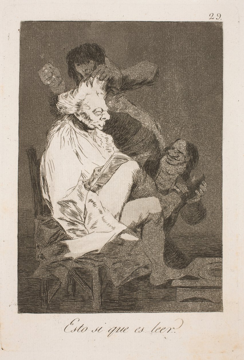 Dette kaldes at læse af Francisco de Goya
