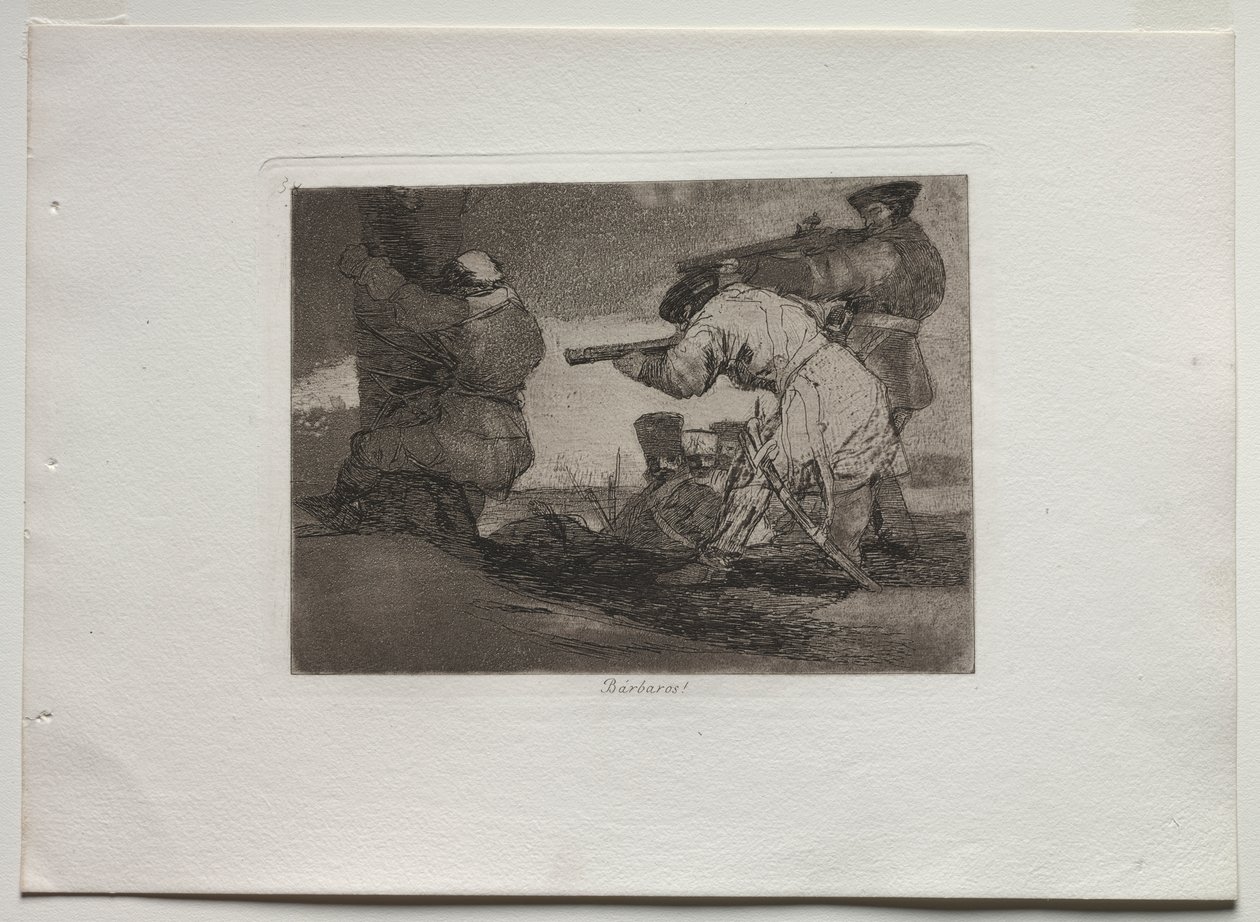 Disasters of War: Barbarians! af Francisco de Goya