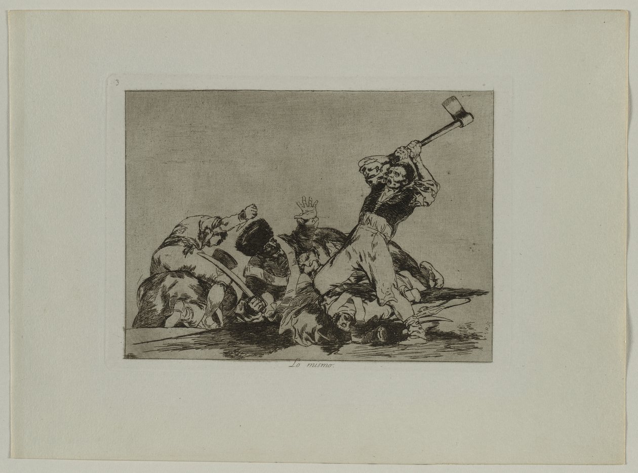 Krigskatastrofer: Pl., 3, The Same Thing, 1810-1813. af Francisco de Goya