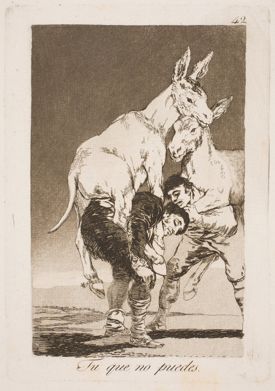 Du som ikke kan, skal bære mig på din ryg af Francisco de Goya