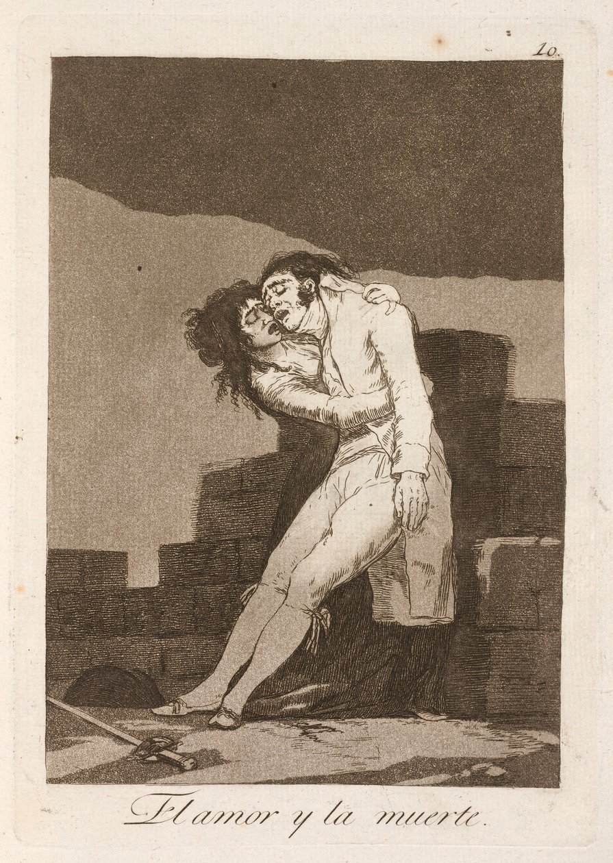 kærlighed og død af Francisco de Goya