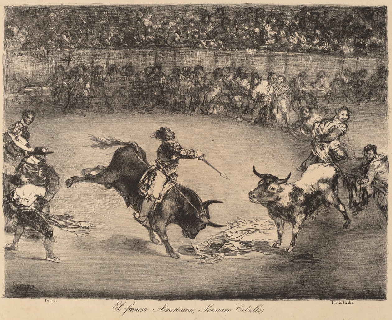 Den berømte amerikaner, Mariano Ceballos (The Famous American, Mariano Ceballos) af Francisco de Goya