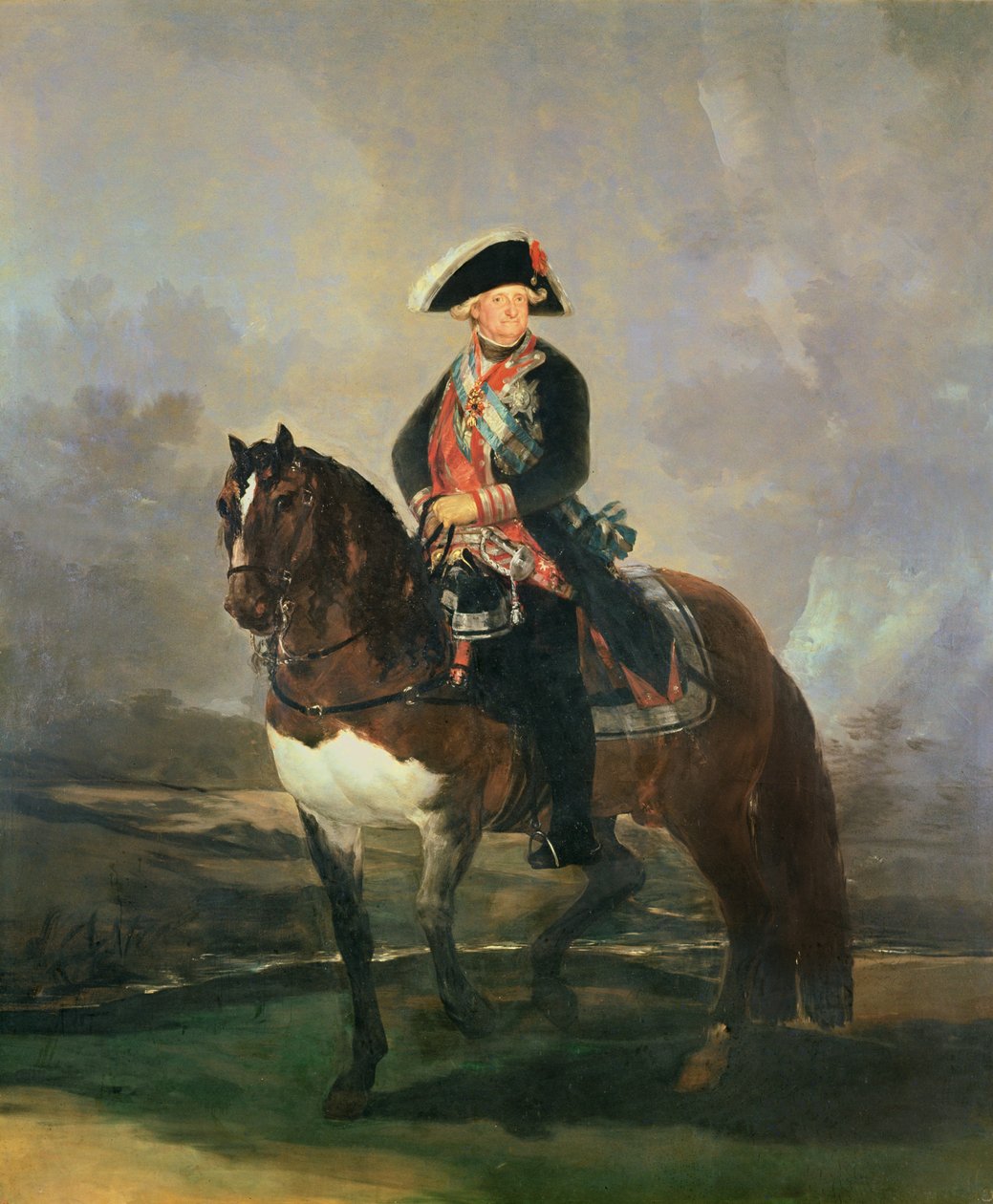 Rytterportræt af kong Carlos IV, 1800-1801 af Francisco de Goya