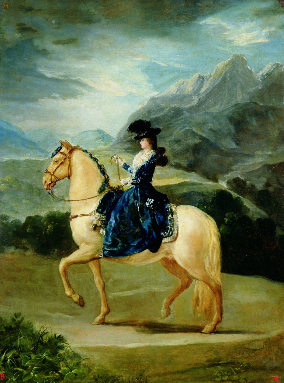 Ridesportræt af Maria Teresa de Vallabriga af Francisco de Goya