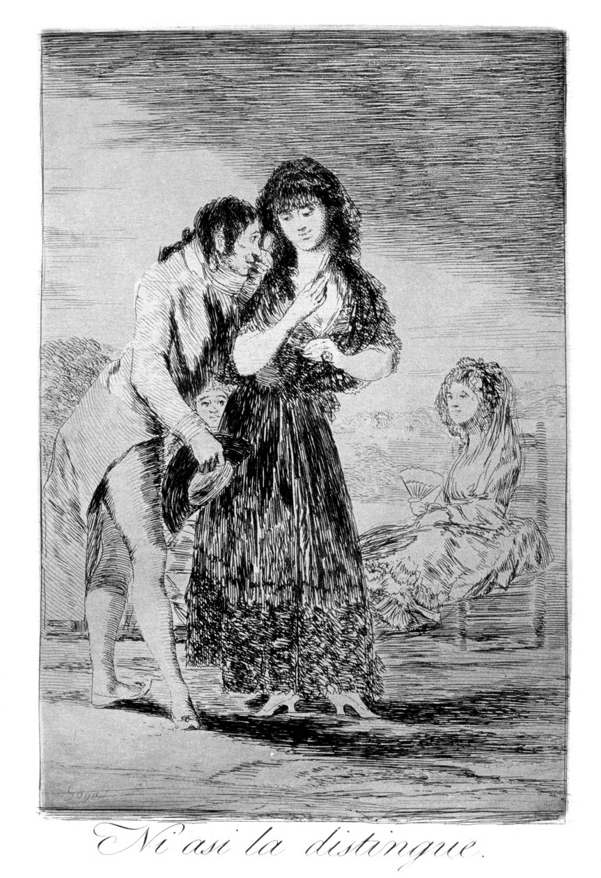 Selv således kan han ikke få hende ud, 1799 af Francisco de Goya