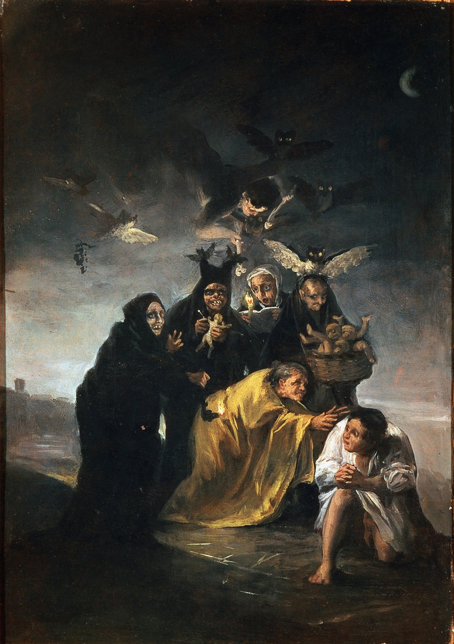 Eksorcisme eller hekse. Maleri af Francisco de GOYA Y LUCIENTES (1746-1828) af Francisco de Goya