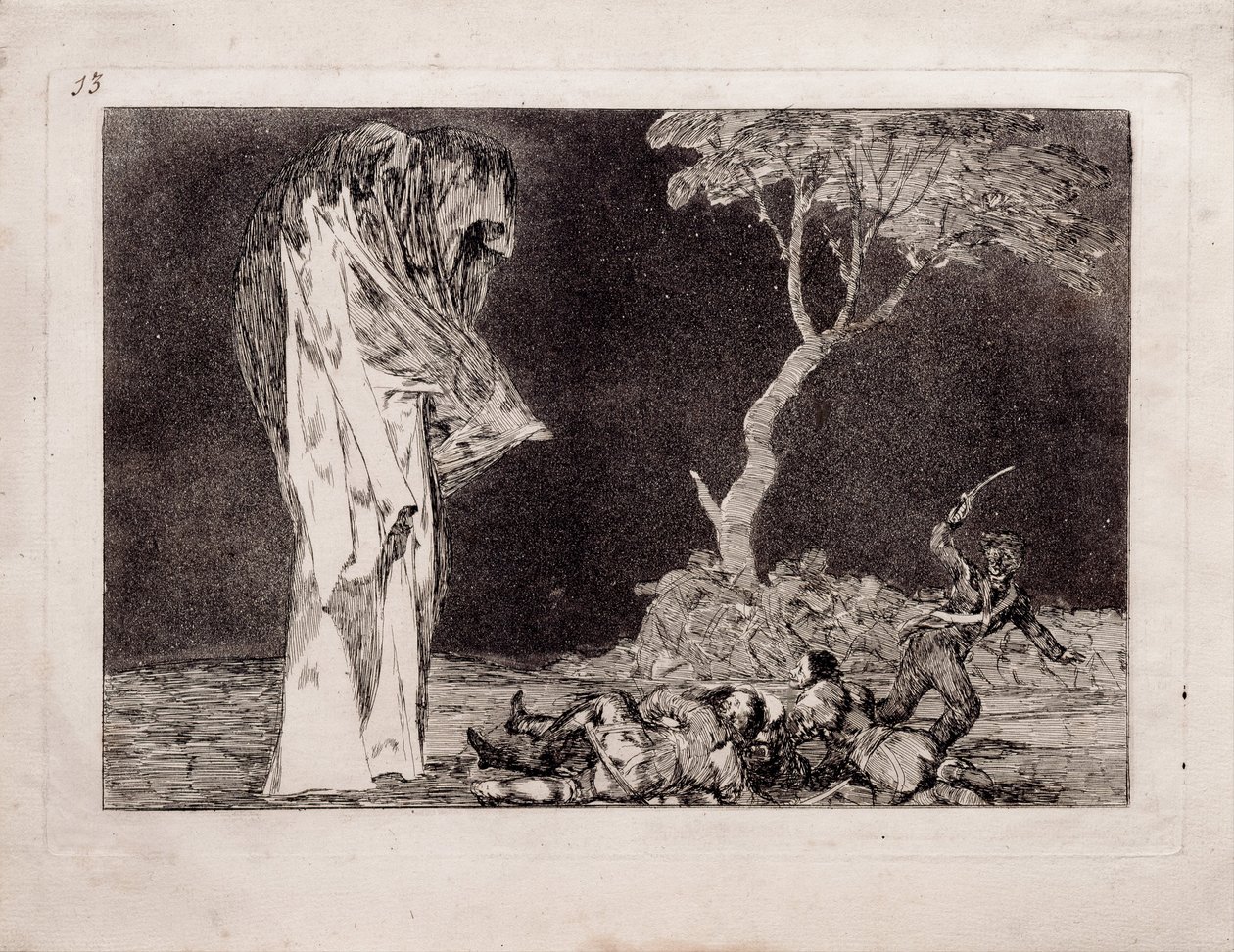 Fearful Folly fra serien Los Disparates Follies, 1815-1819 af Francisco de Goya