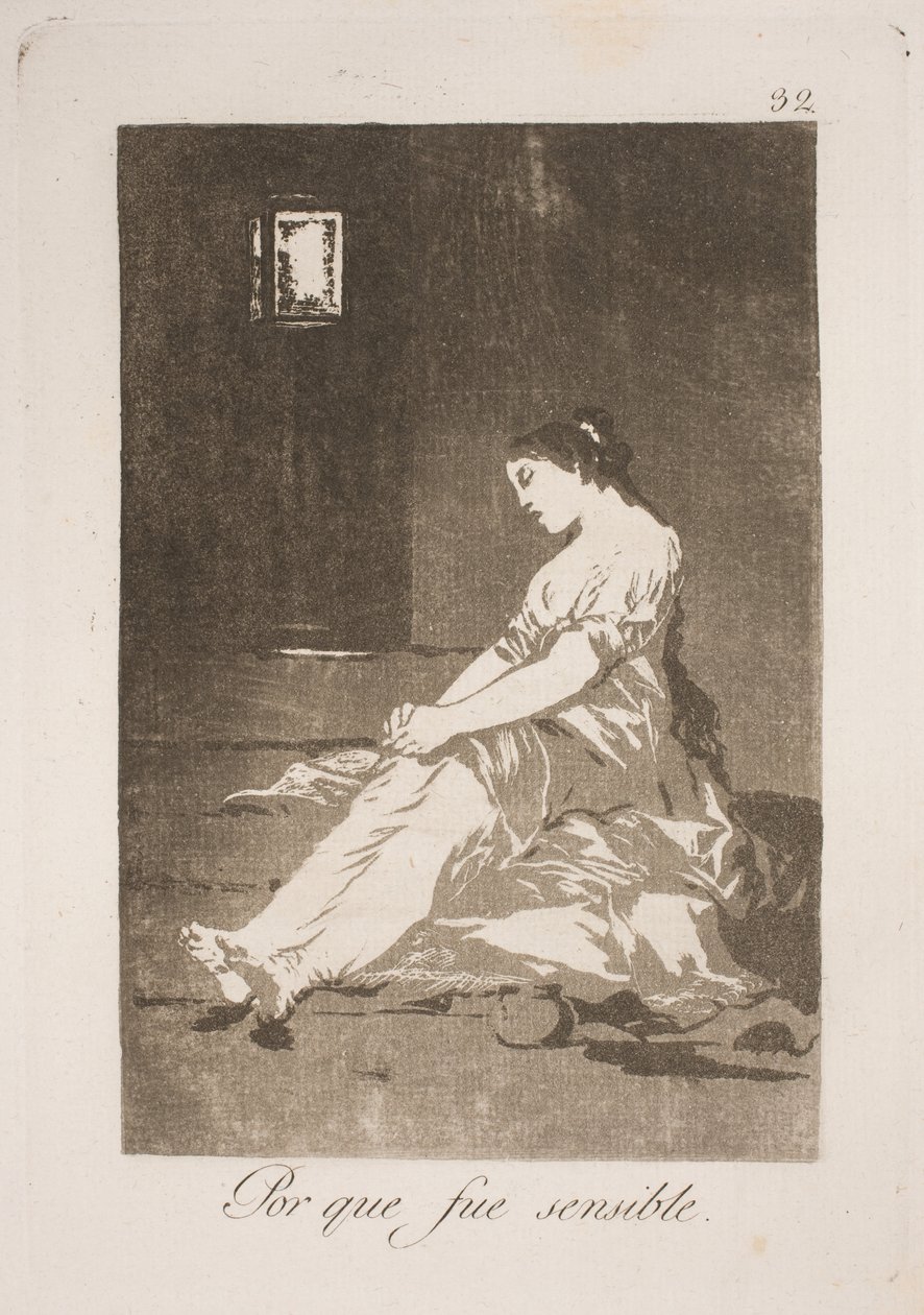 For at have givet efter for sine følelser af Francisco de Goya