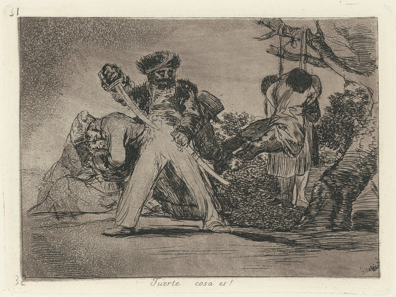 Stærke ting er! (Det er hårdt!) af Francisco de Goya