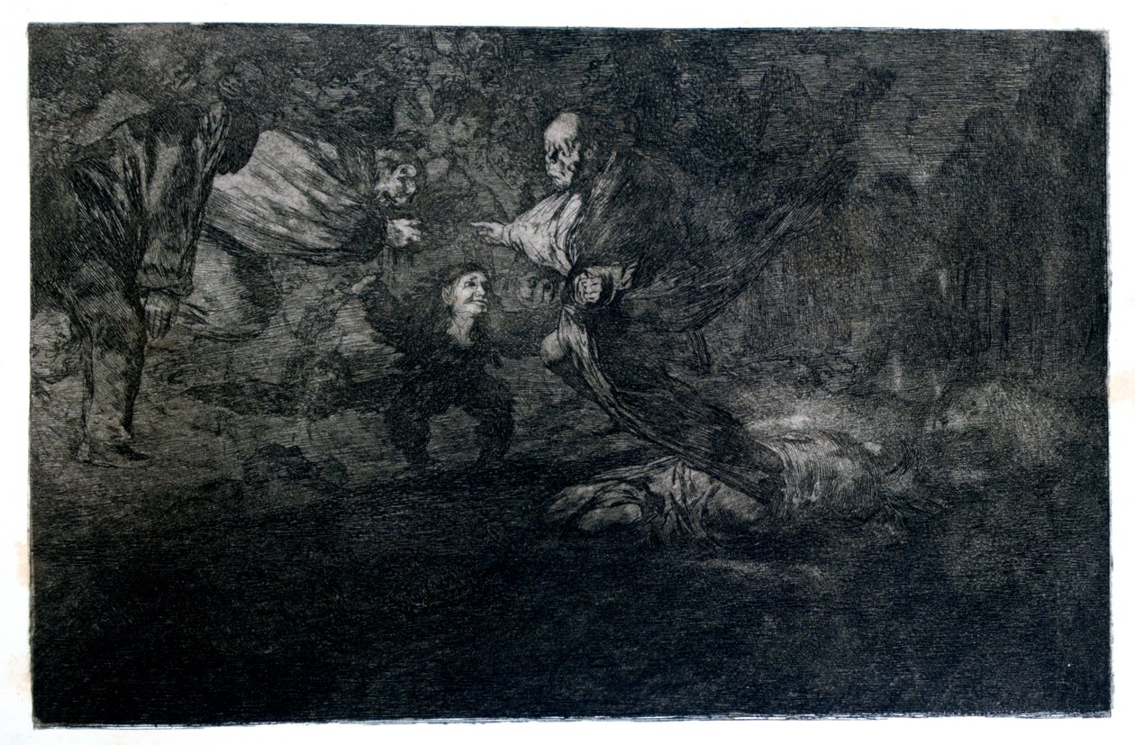 Begravelsesgåde, 1819-1823 af Francisco de Goya