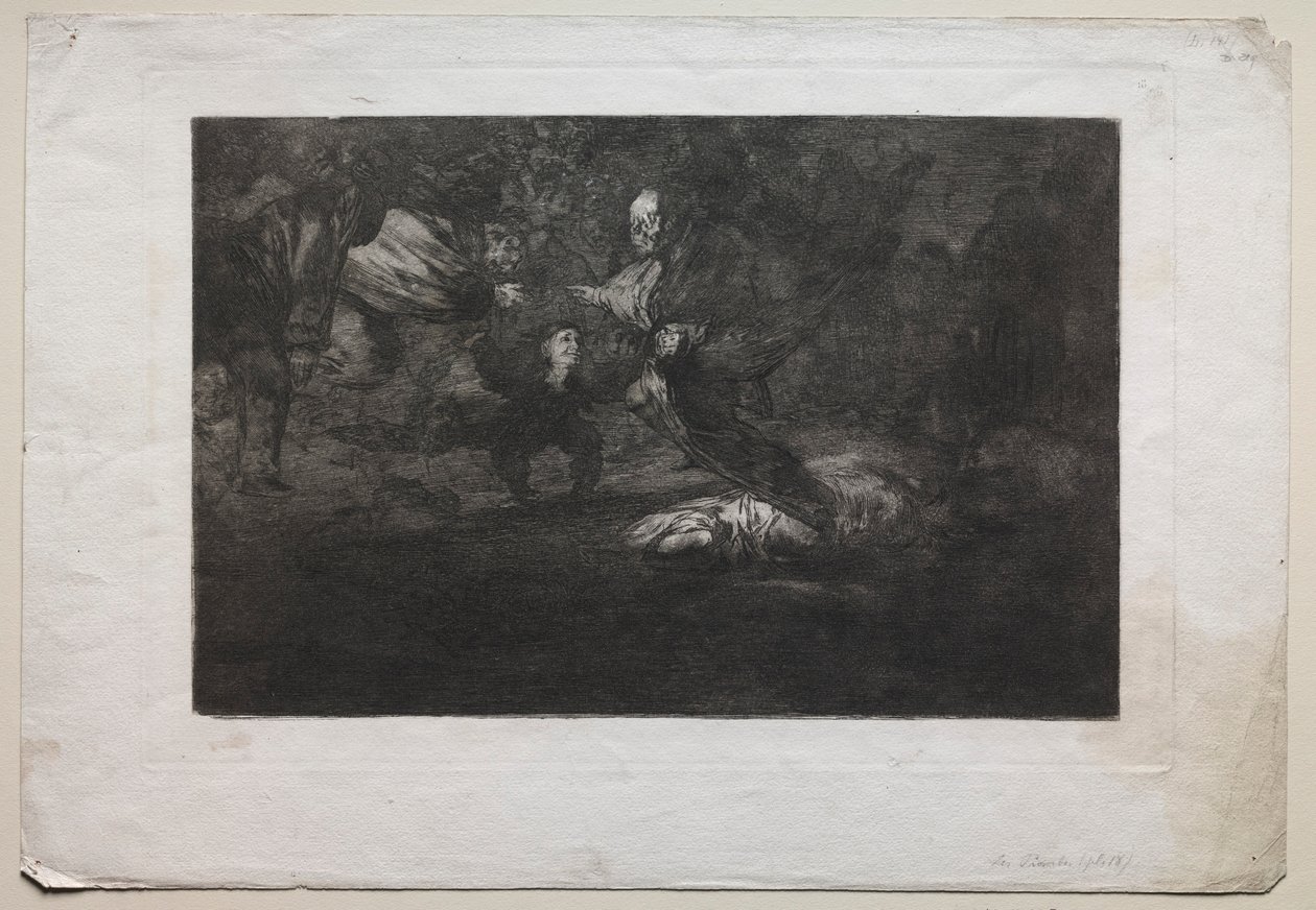 Gud skaber dem, og de slutter sig sammen. af Francisco de Goya