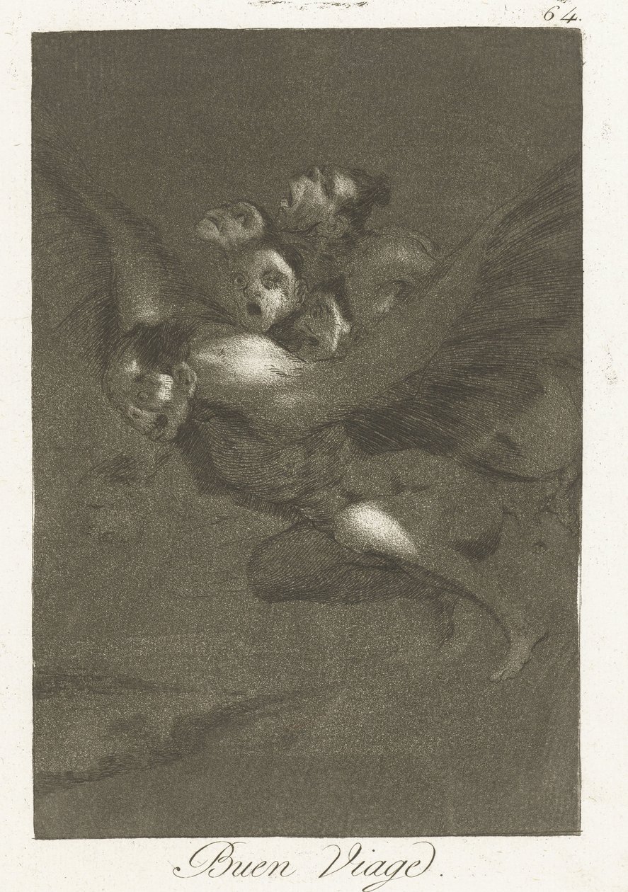gode konger God tur (titel på objekt) Los Caprichos (serietitel) af Francisco de Goya