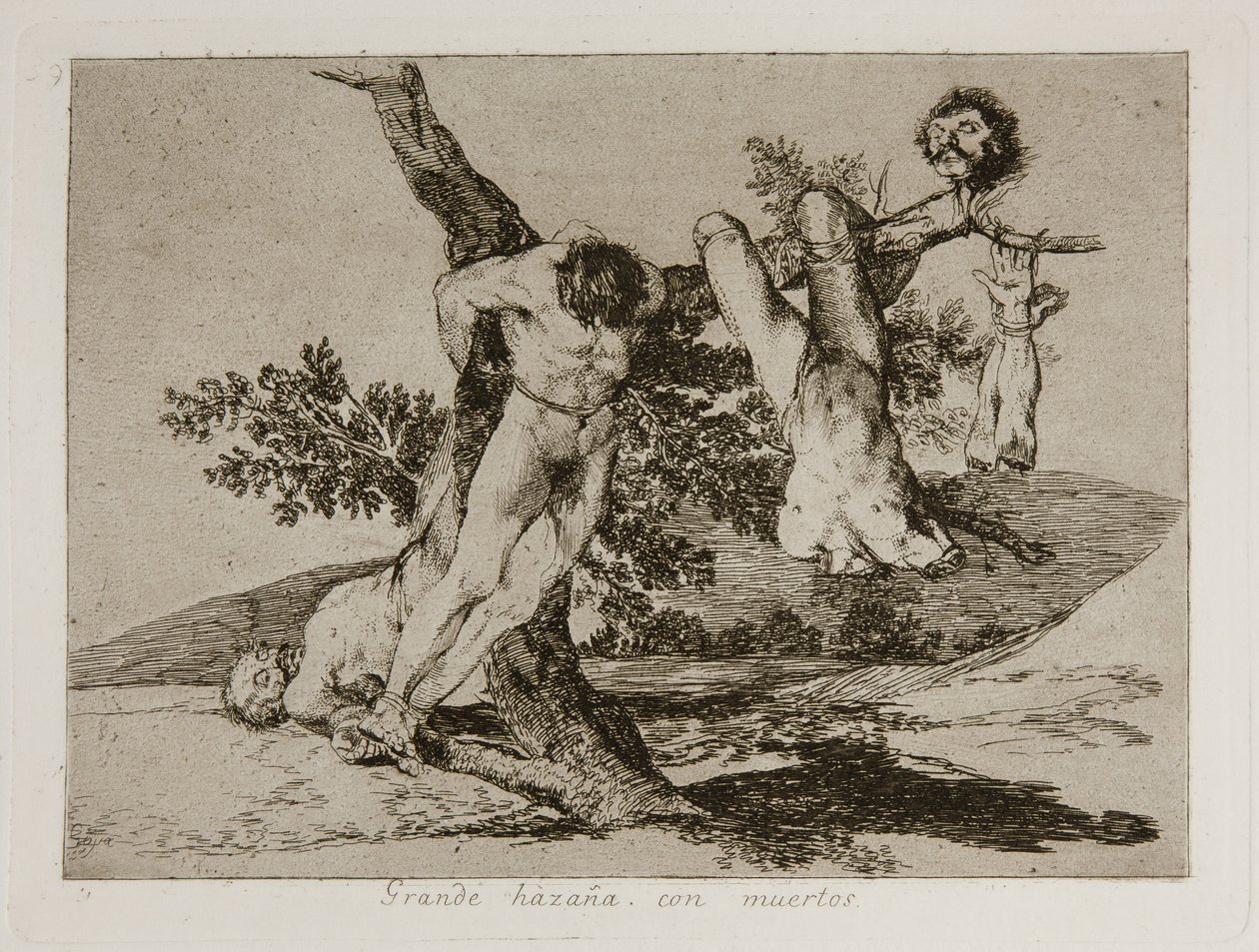 Stor hazaña! Con muertos! En heroisk bedrift! Med døde mænd! Plade 39 fra The Disasters of War Los af Francisco de Goya