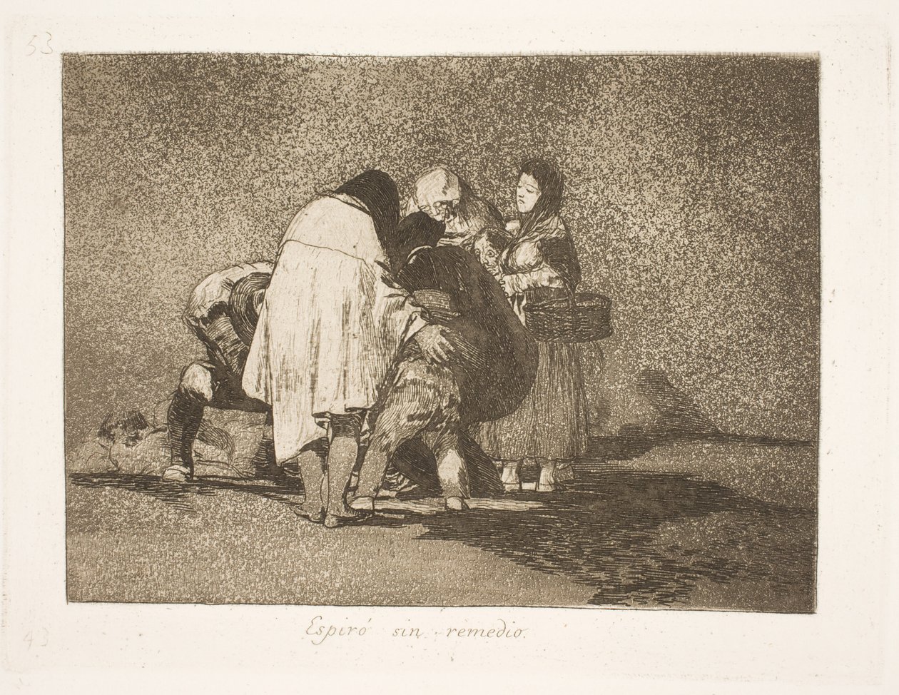 Han døde, uden at man kunne hjælpe ham (53) af Francisco de Goya