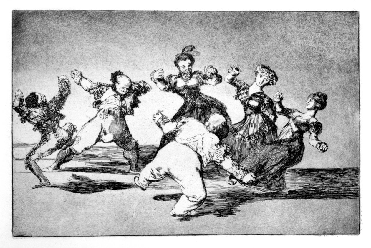 Glad fantasi, 1819-1823 af Francisco de Goya