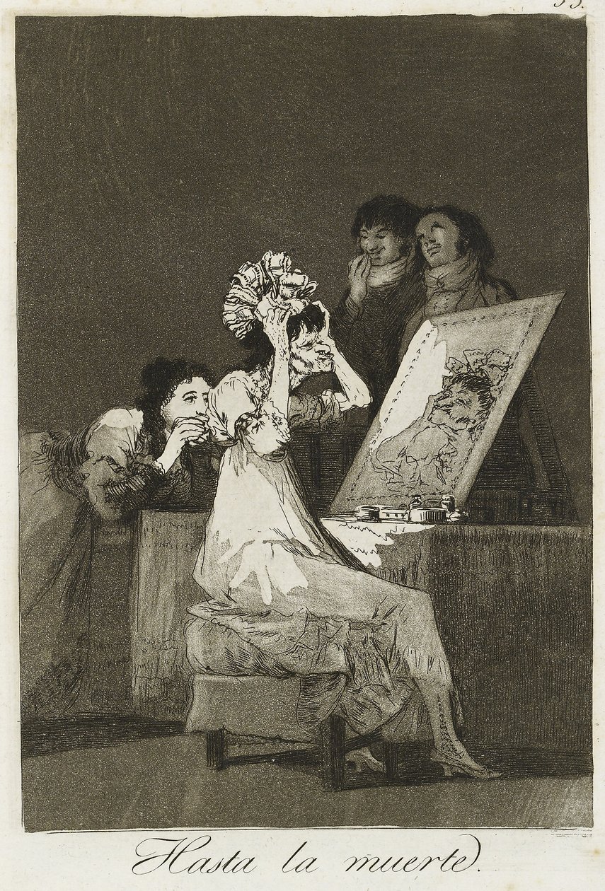 Hasta la muerte, 1799 (ætsning, tørnål og akvatint) af Francisco de Goya