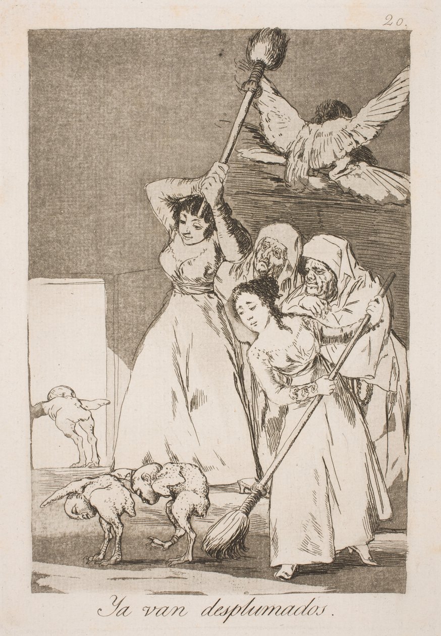 Her er de plukket for alle fjer af Francisco de Goya