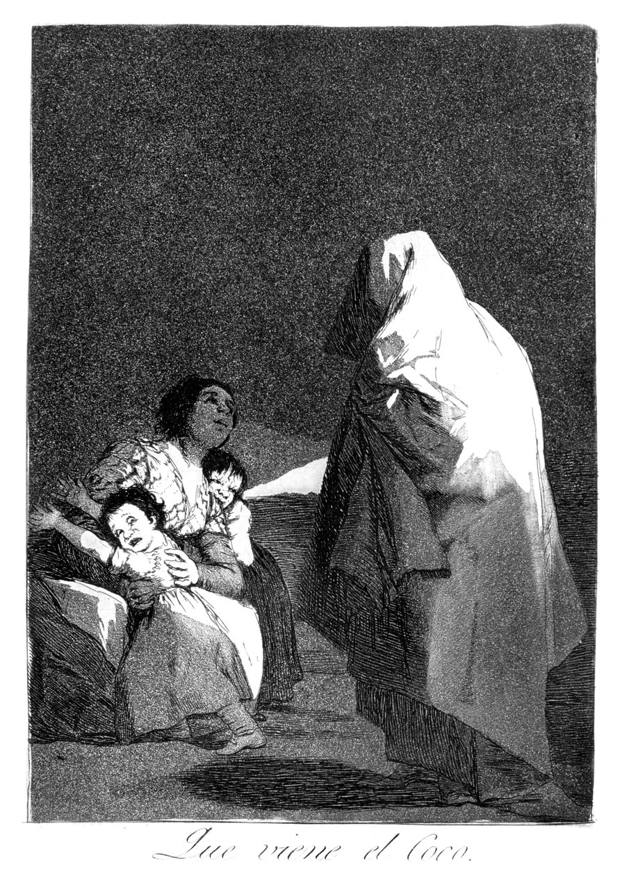 Her kommer bogeyman, 1799 af Francisco de Goya