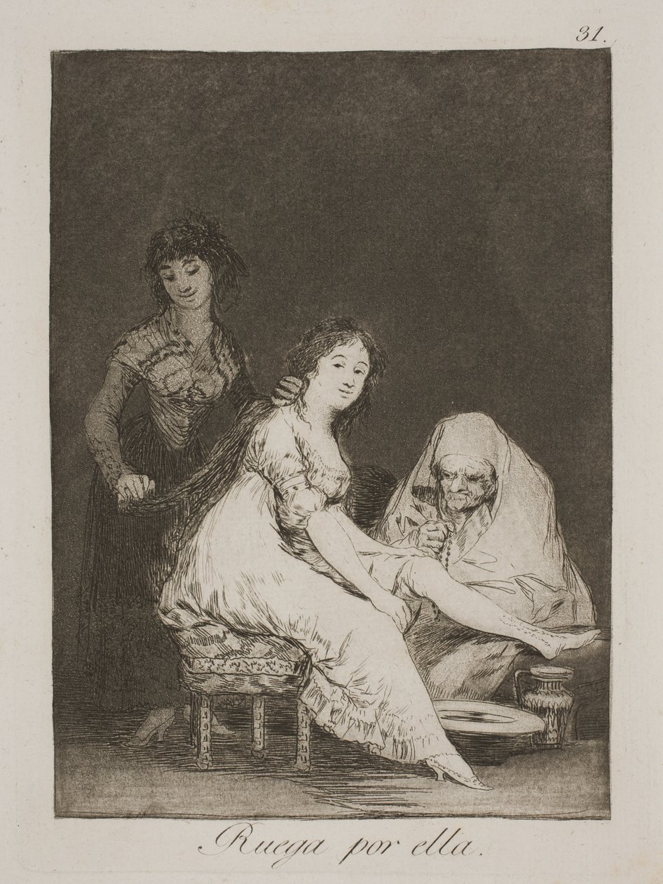 Hun beder for hende af Francisco de Goya