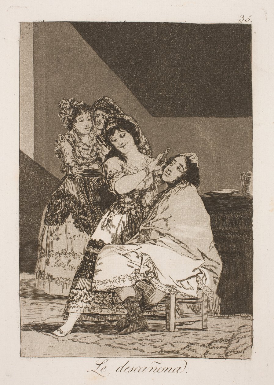 Hun flår ham af Francisco de Goya