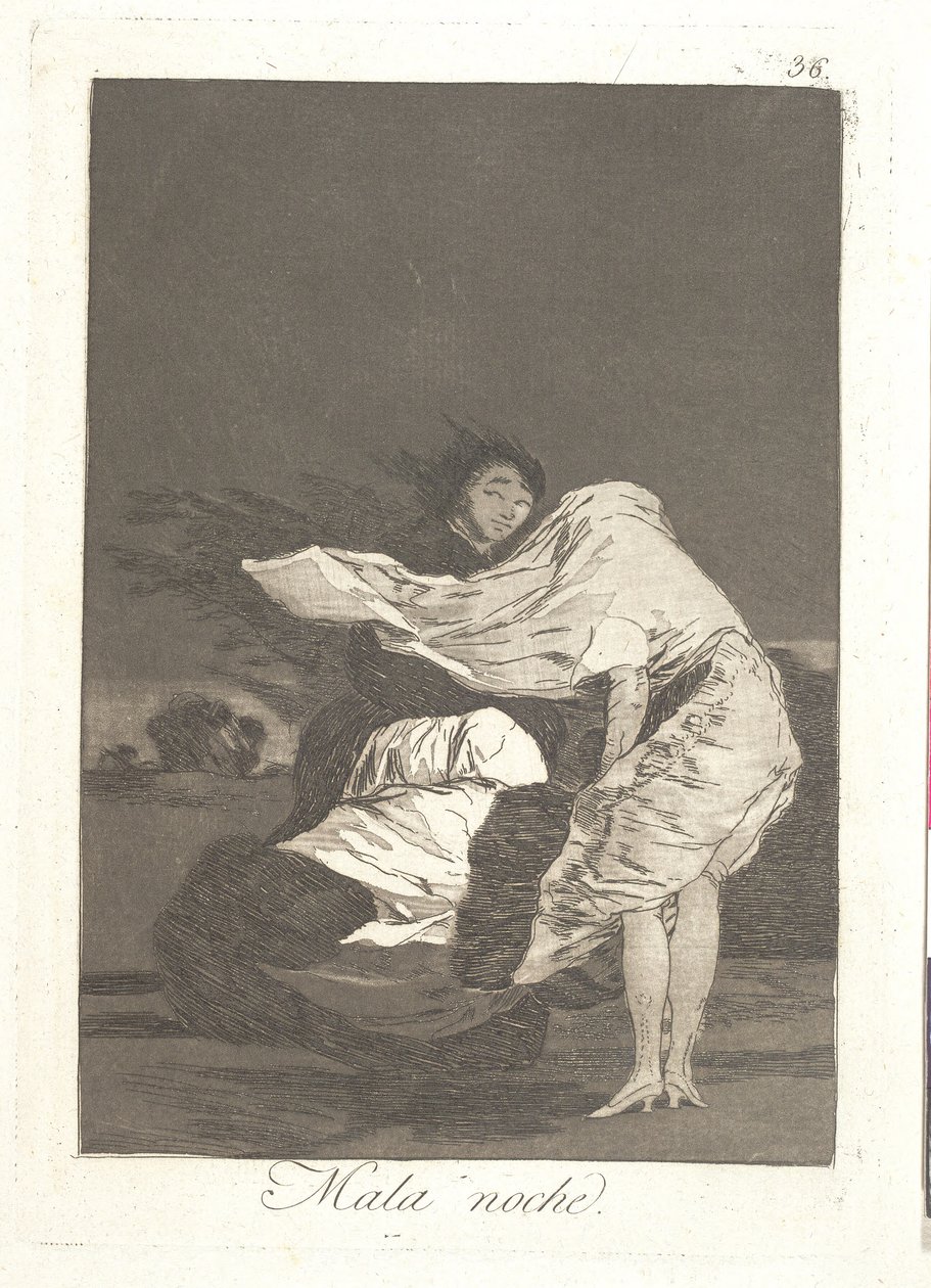 I nattens mørke af Francisco de Goya