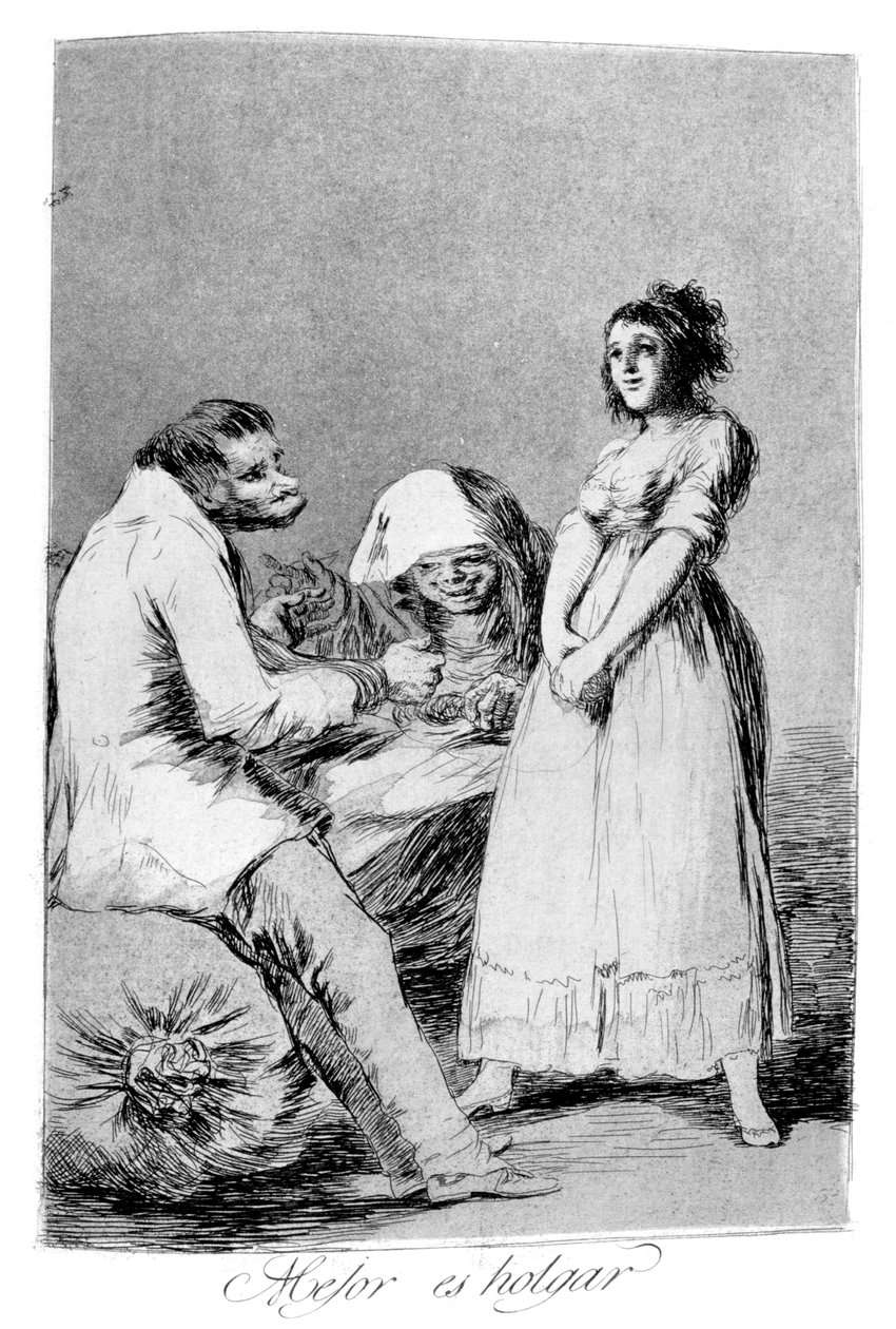 Det er bedre at være doven, 1799 af Francisco de Goya