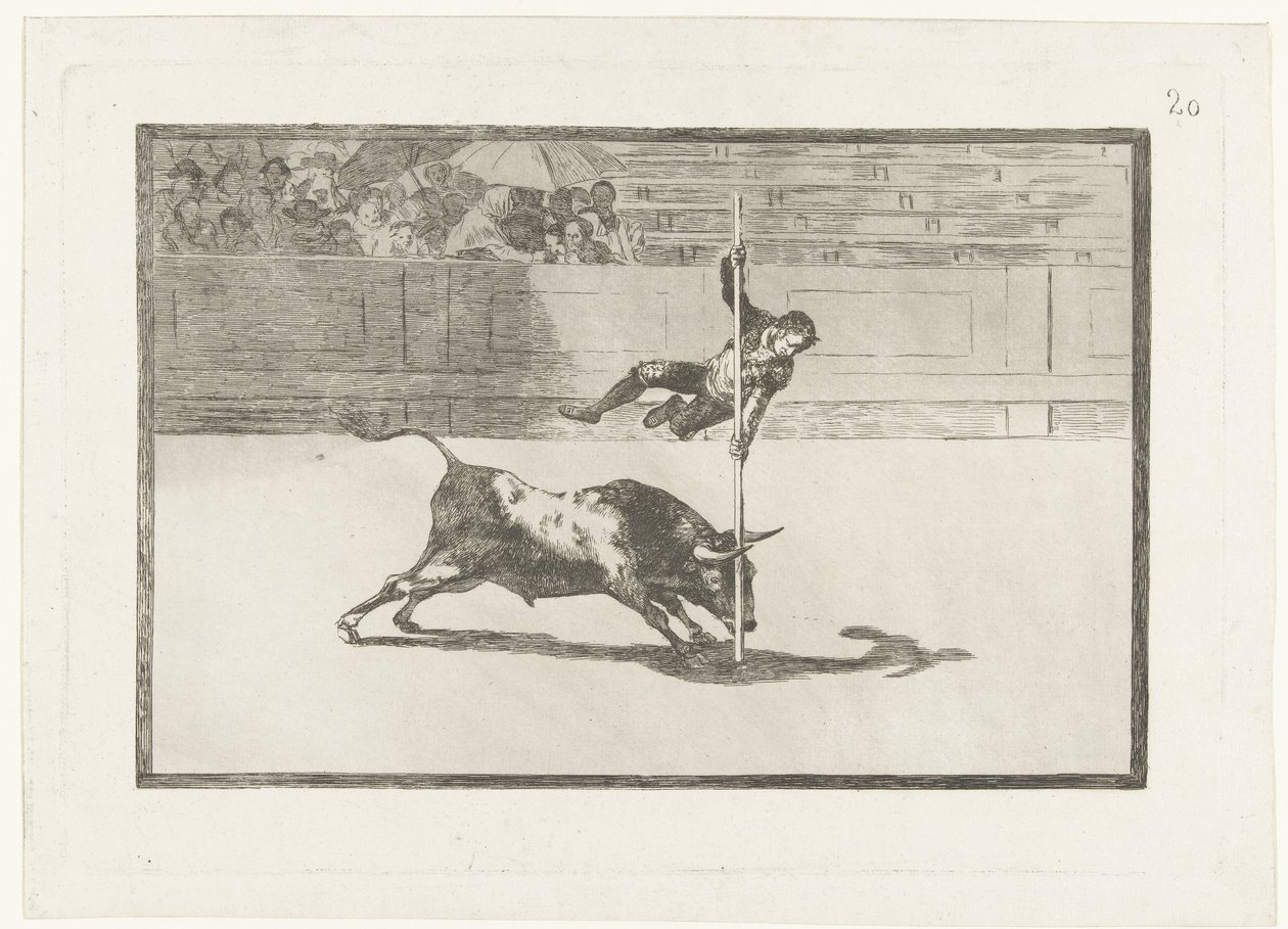 Juanito Apiñani i arenaen fra Madrid Juanito Apiñanis lethed og vovemod i Madrid Tyrefægtning (serietitel) Stierenvechten (serietitel) af Francisco de Goya