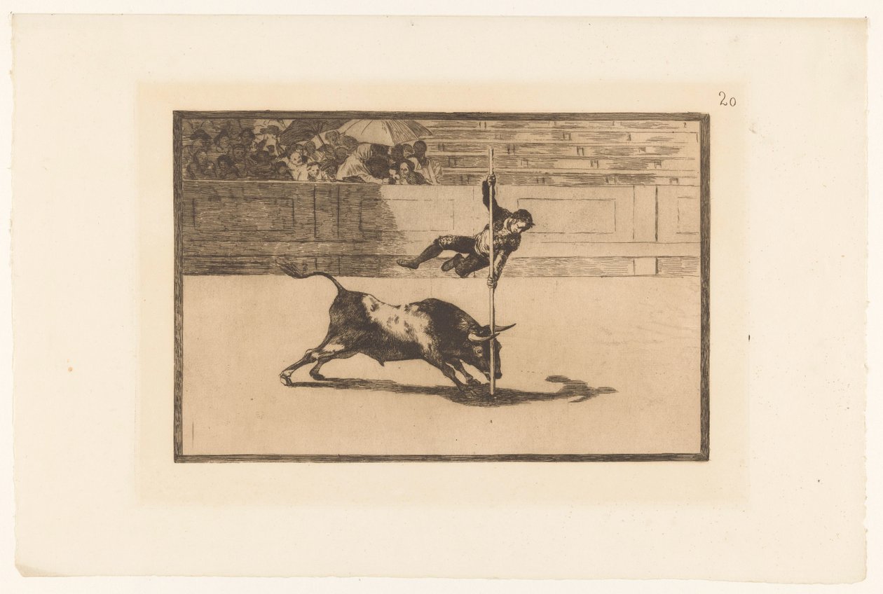 Juanito Apiñani i arenaen fra Madrid Juanito Apiñanis lethed og vovemod i Madrid Stierengevechten (serietitel) La Taureamachie (serietitel) Tyrefægtning (serietitel) af Francisco de Goya