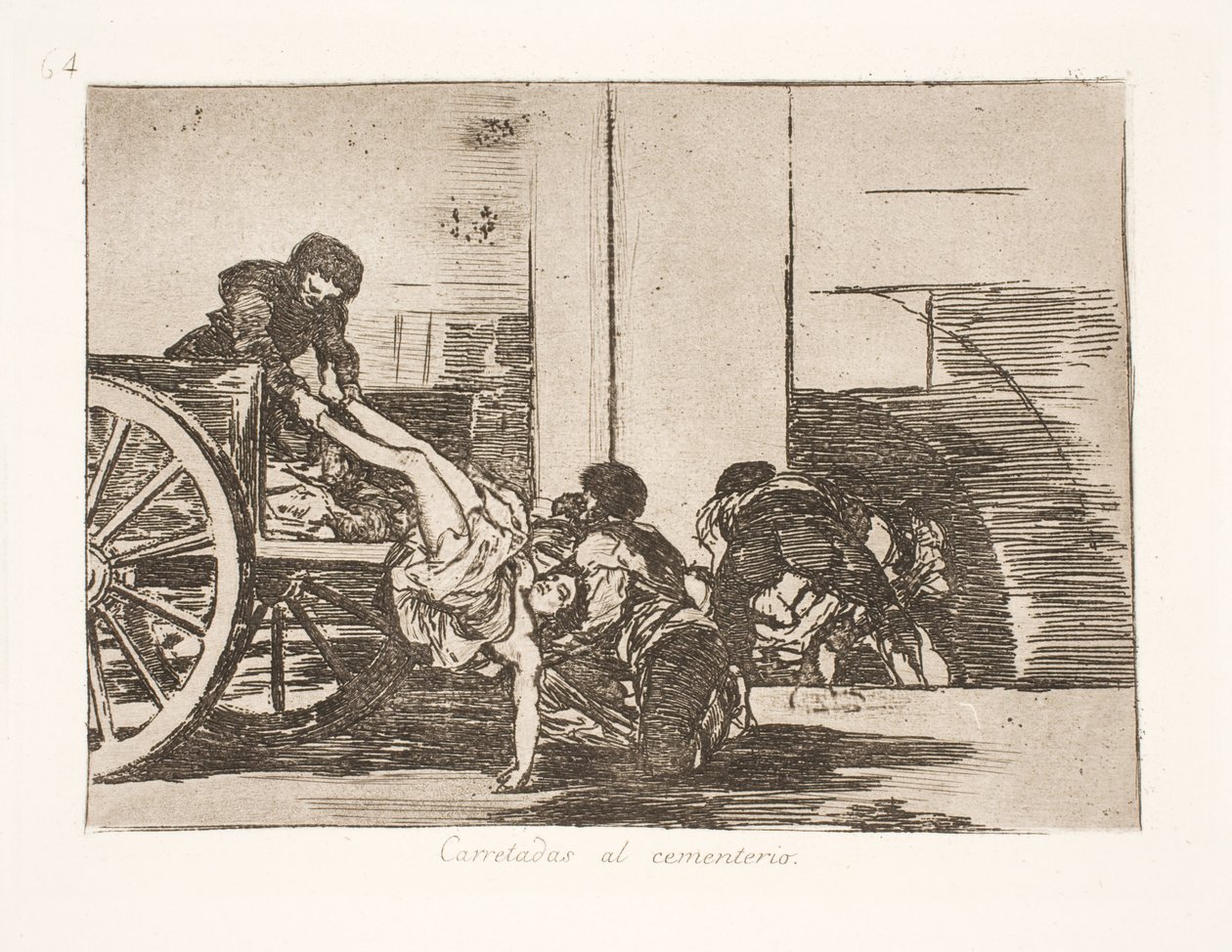 Kørt på kærre til kirkegården (64) af Francisco de Goya