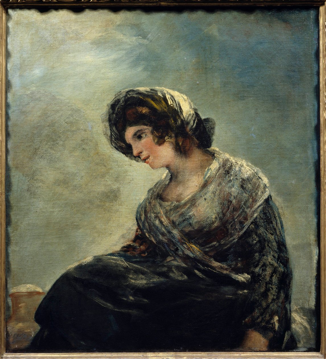 The Dairy of Bordeaux Maleri af Francisco De Goya (1746-1828) 1827. Dim. 0,74 x 0,68 m. Madrid. Musee Du Prado - Mælkepigen i Bordeaux. Maleri Francisco de Goya (1746-1828) 1827. 0,74 x 0,68 m. Meadow Museum, Madrid af Francisco de Goya
