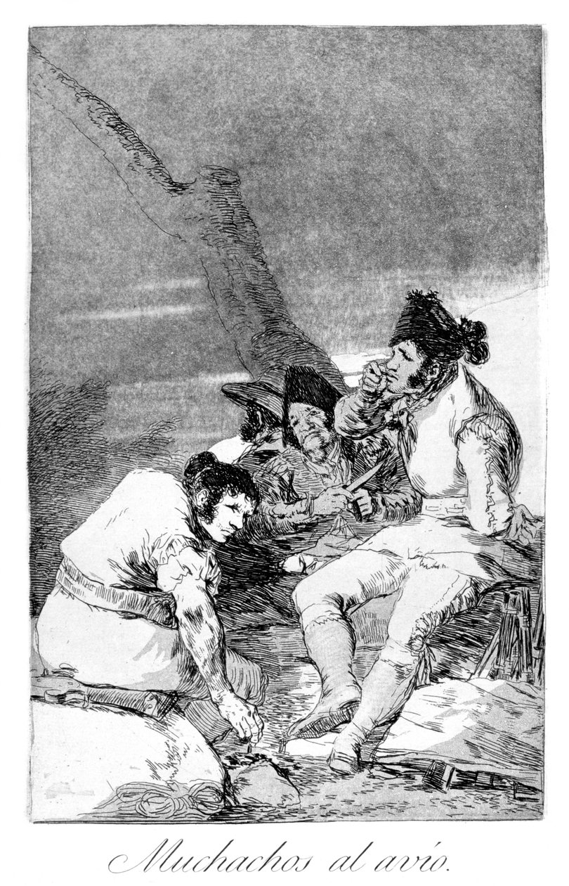 Drenge gør klar, 1799 af Francisco de Goya