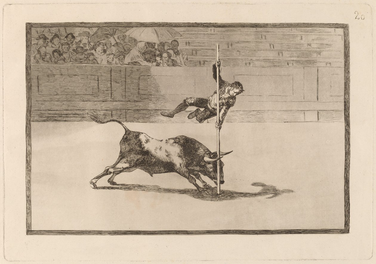 Juanito Apinanis lethed og frækhed i ringen i Madrid af Francisco de Goya