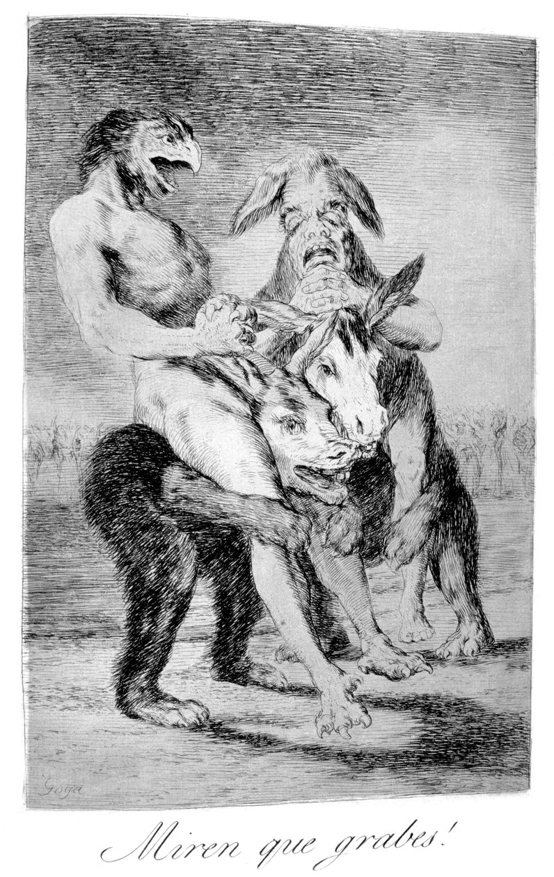 Se hvor højtidelige de er!, 1799 af Francisco de Goya