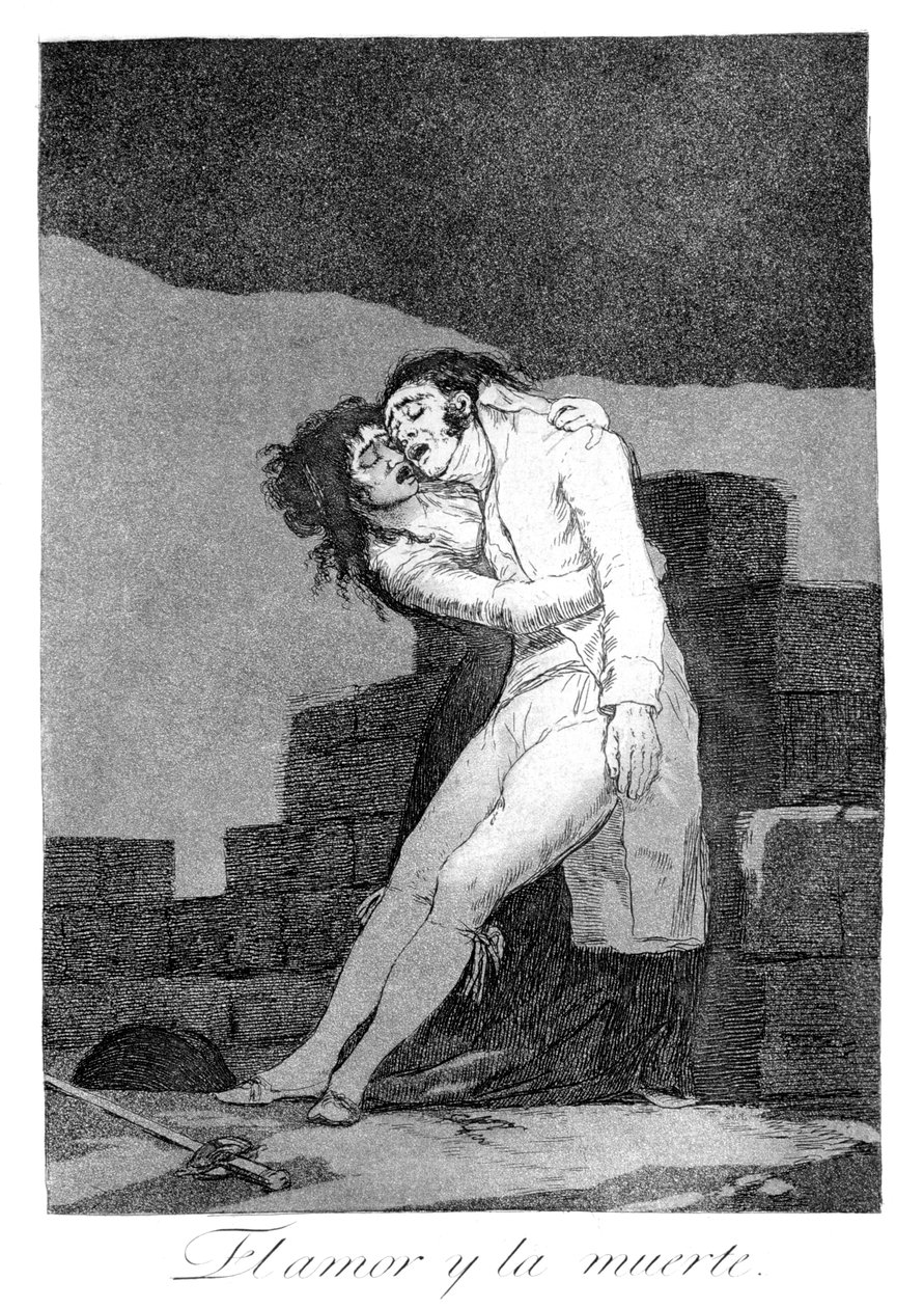 Kærlighed og død, 1799 af Francisco de Goya