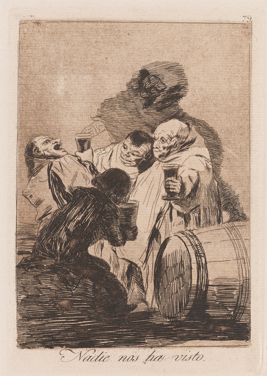 Ingen har set os, sent den 18.-begyndelsen af den 19 århundrede (tryk) af Francisco de Goya