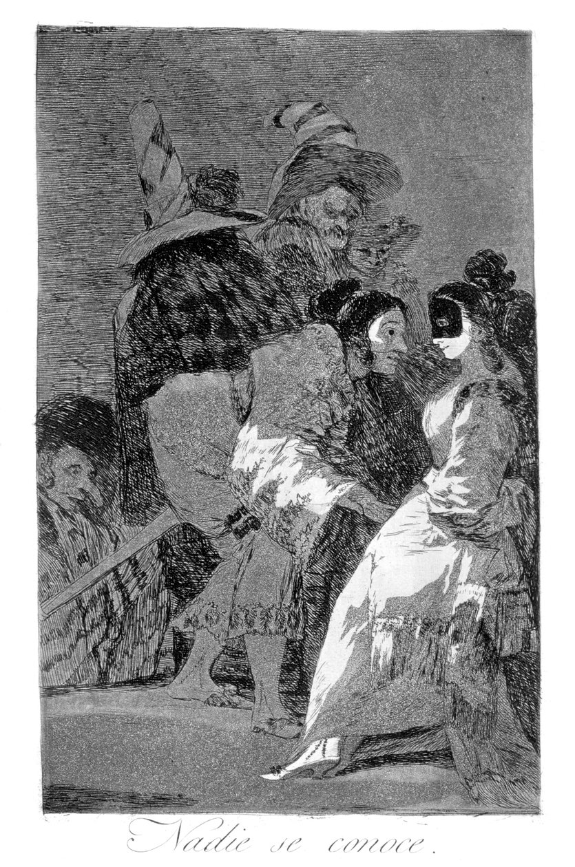 Ingen kender sig selv, 1799 af Francisco de Goya