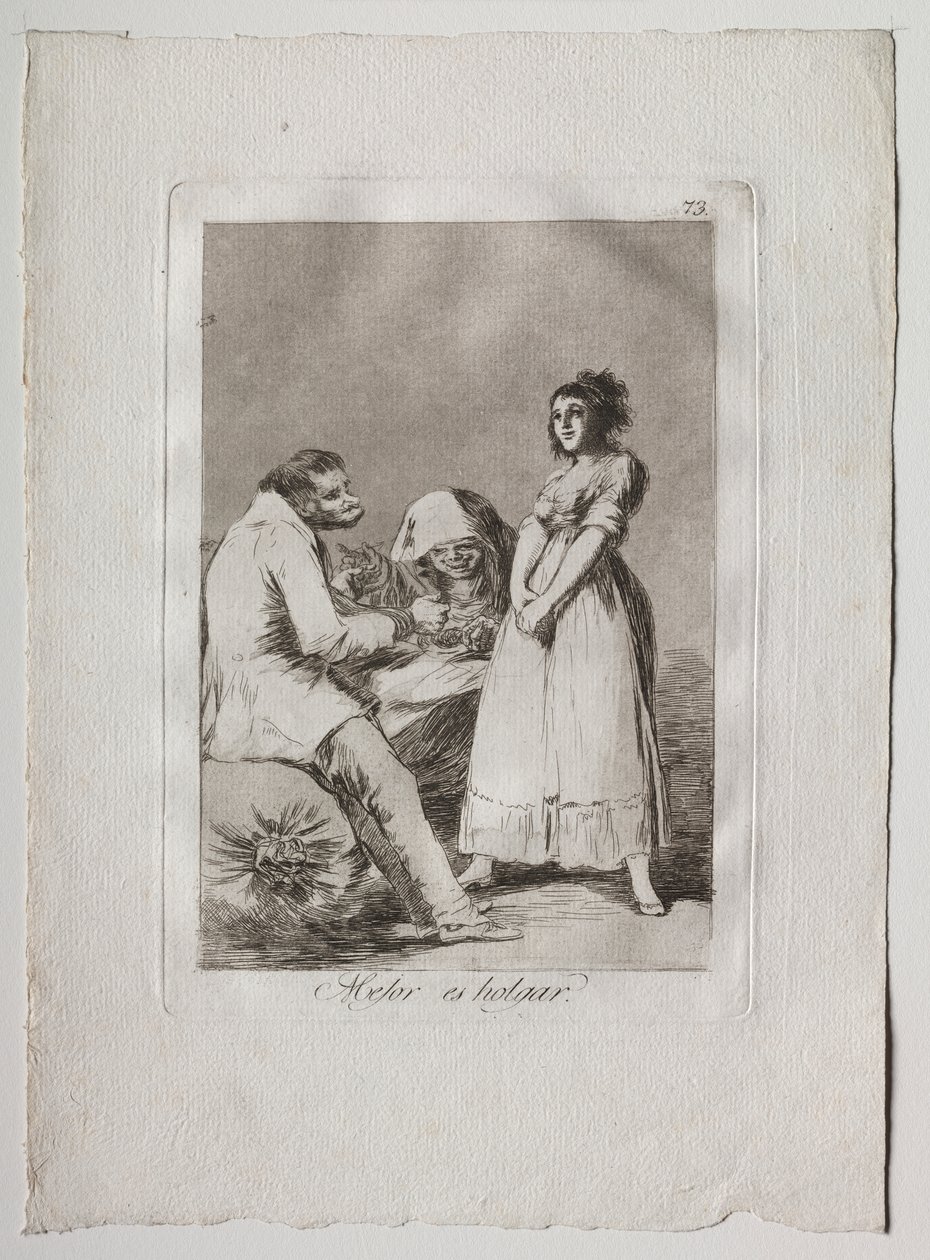 Ochenta Caprichos: Det er bedre at være doven af Francisco de Goya
