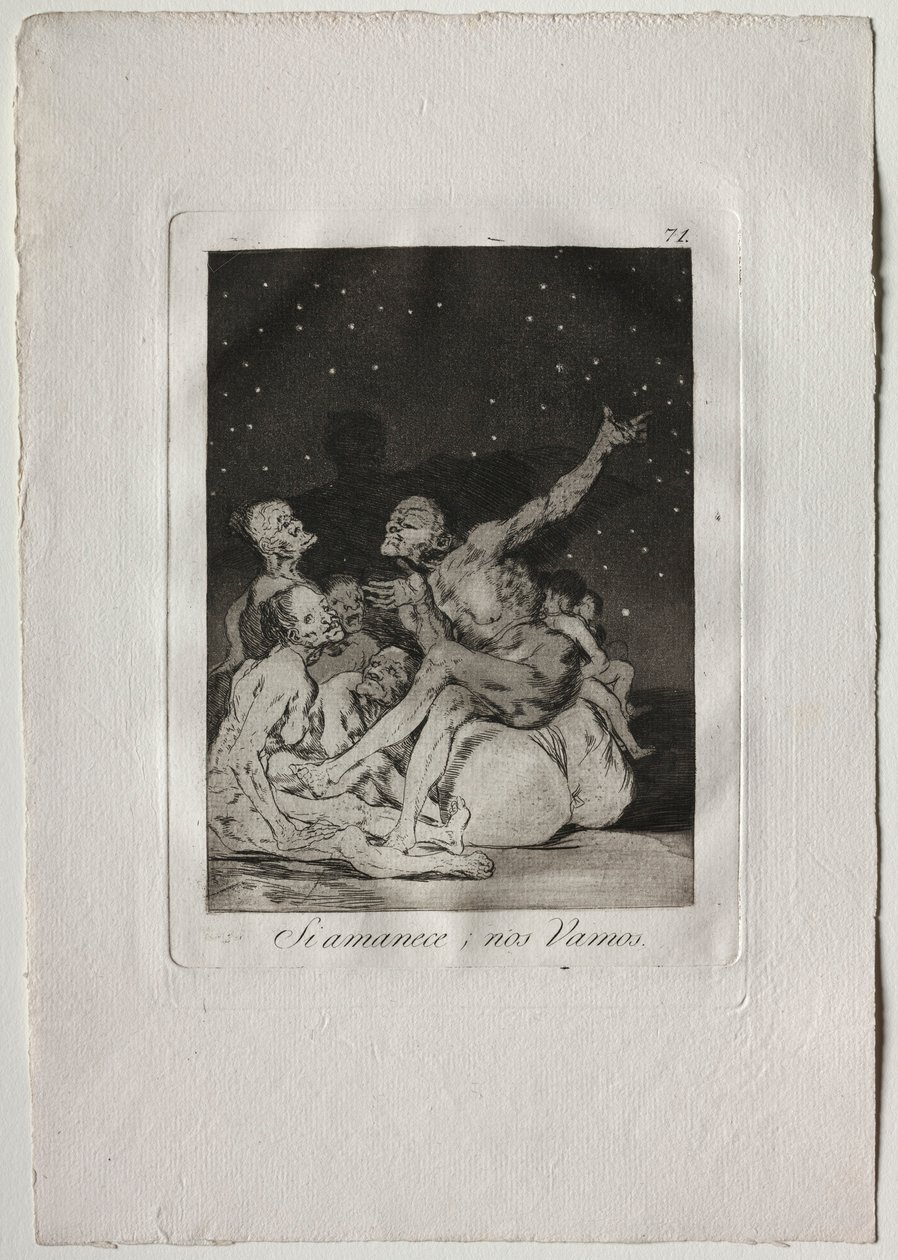Ochenta Caprichos: When Day Breaks We Will Be Off, 1793-1798. af Francisco de Goya