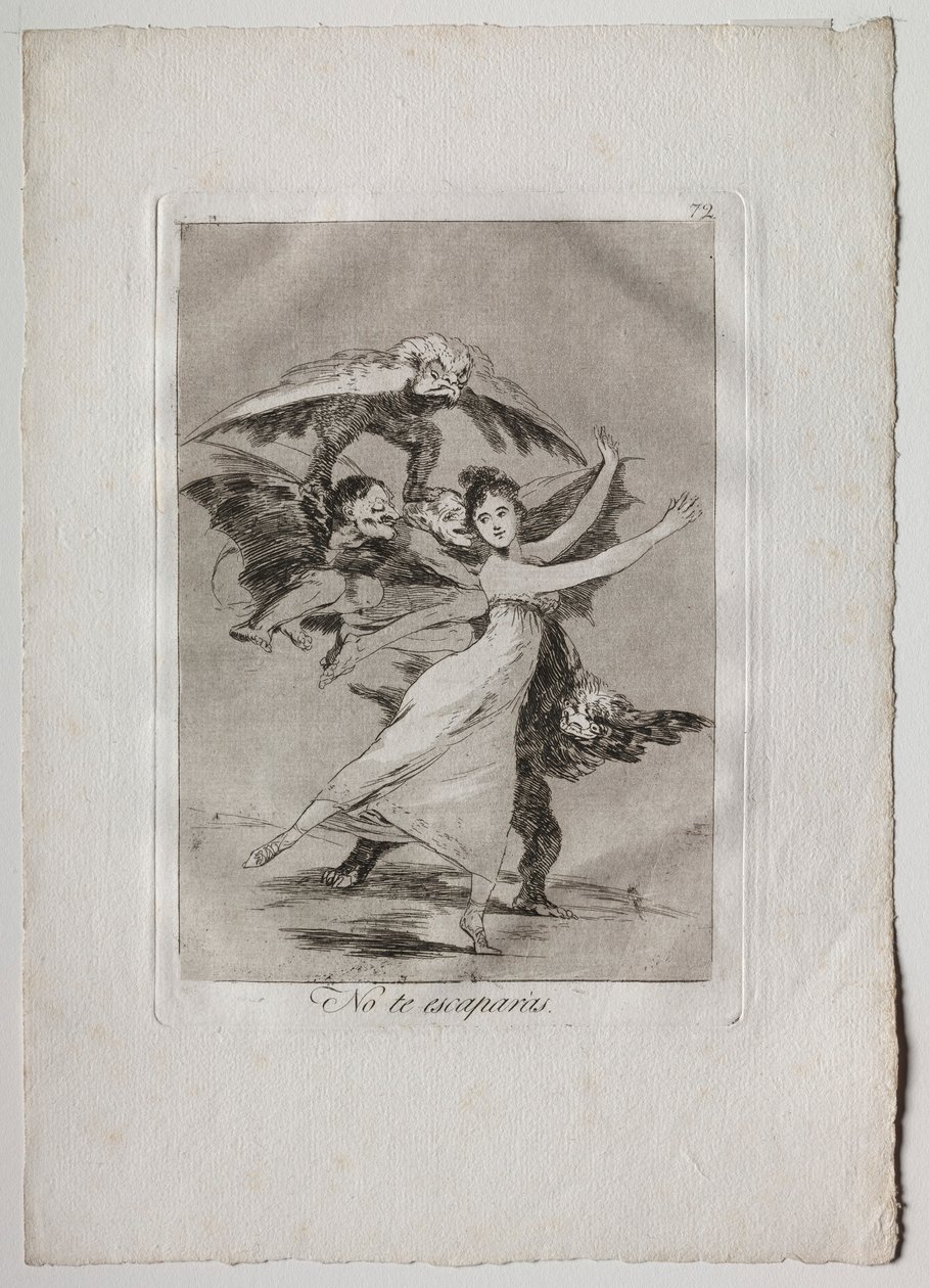 Ochenta Caprichos: Du vil ikke undslippe, 1793-1798. af Francisco de Goya