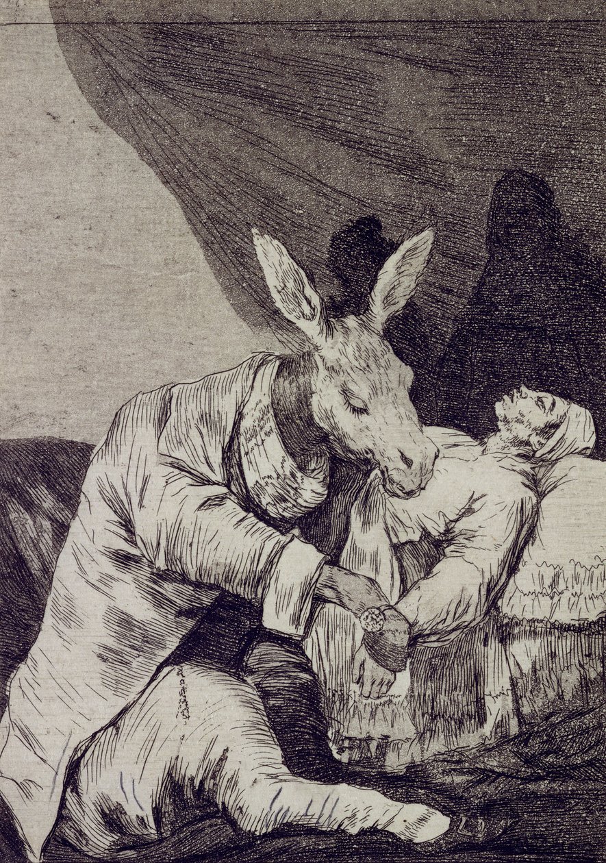 Hvor ondt vil han dø Capricho No 40 af Francisco de Goya