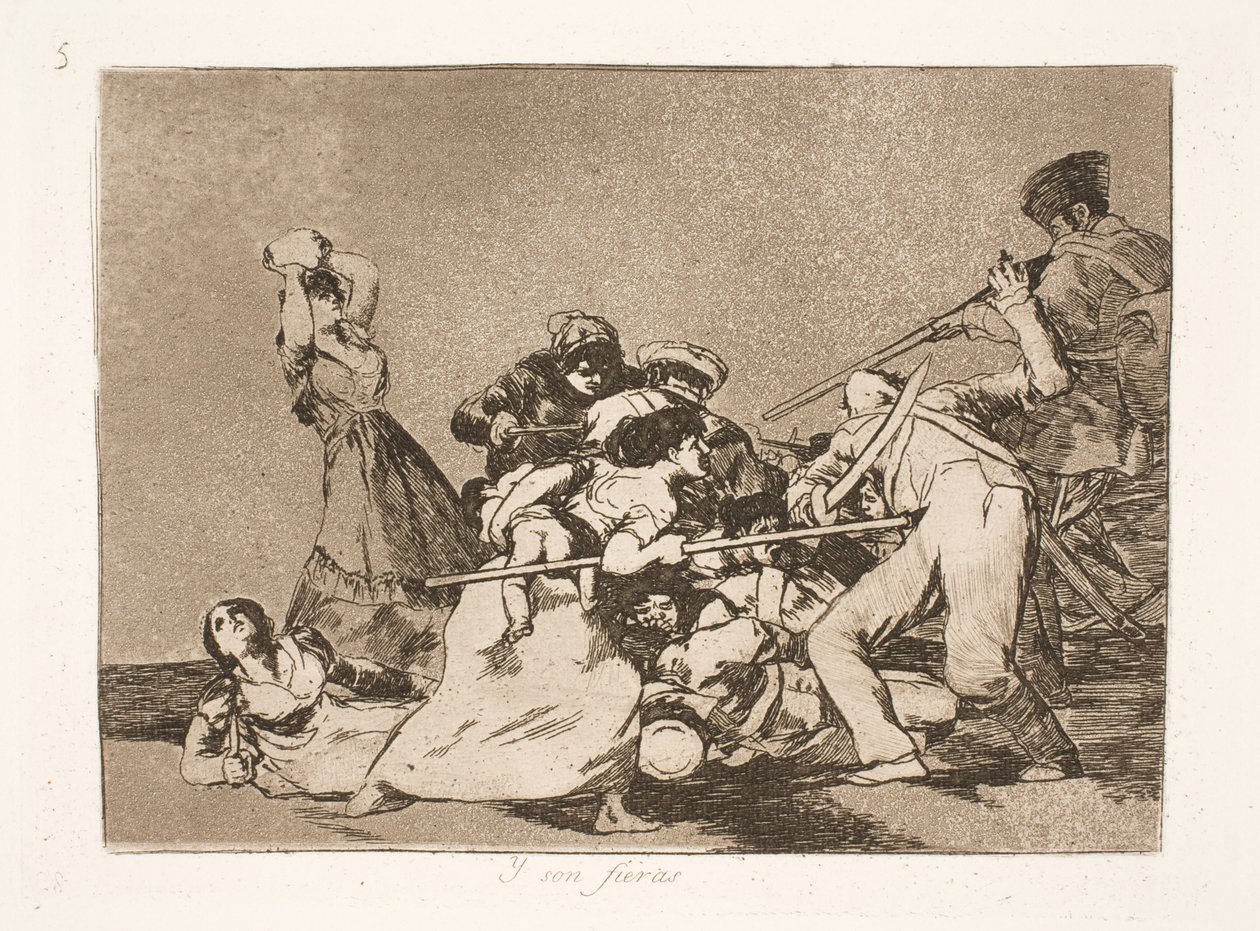 Og de er som raseri (5) af Francisco de Goya