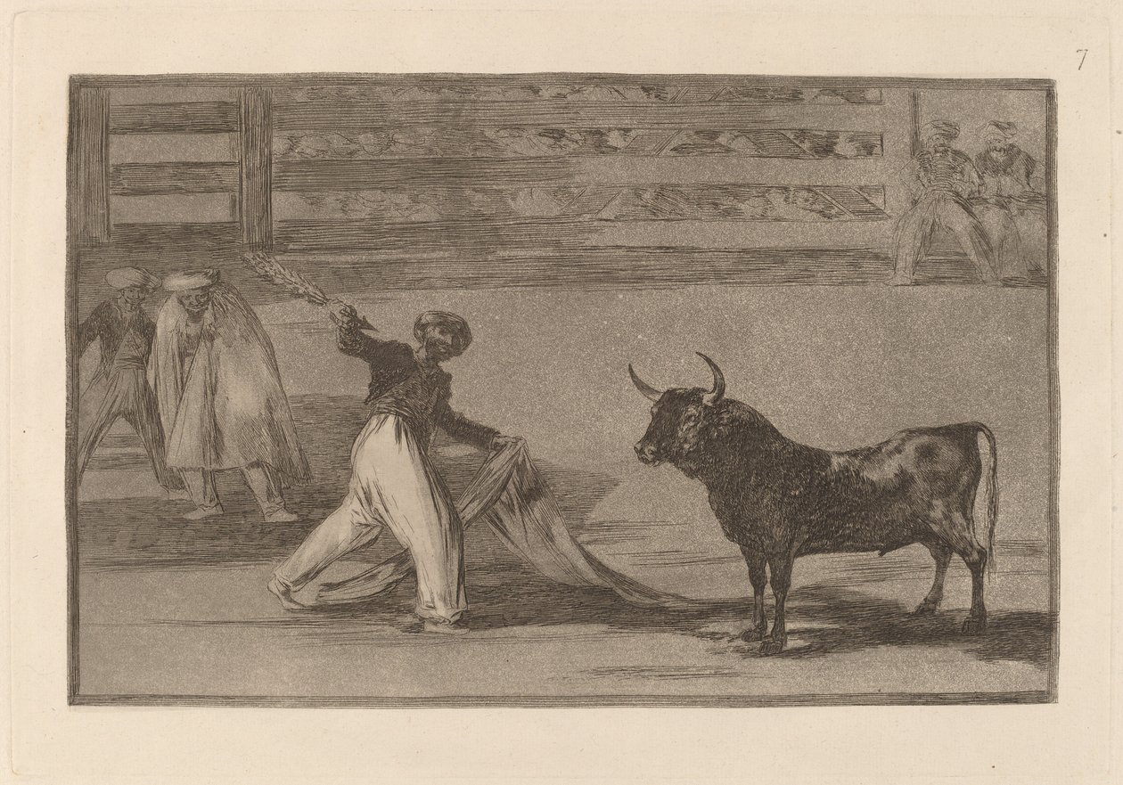 Oprindelse af harpunerne eller banderillaerne (Oprindelse af harpunerne eller banderillaerne) af Francisco de Goya